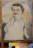 F&S Gift Store Custom canvas art, Oil portrait, Custom kid portrait, Family painting, Custom painting, Child portrait, Gift for dad, Gift for mom