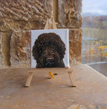 F&S Gift Store Elegant mini canvas painting, Miniature, Personalized gift, Custom portrait, Unique gift, Mini dog painting, Custom pet portrait
