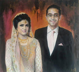 F&S Gift Store Couple Portrait Painting From Your Photo, Custom Oil Painting, Wedding Anniversary Gift, Canvas Art