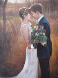 F&S Gift Store CUSTOM WEDDING PORTRAIT - Oil Painting - Custom Painted Portrait - Anniversary Gift - Wedding Painting - Wedding Gift