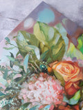 F&S Gift Store Wedding bouquet painting original art Custom Bridal Bouquet Painting on canvas Anniversary gift Romantic memory Flowers portrait floral