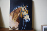 F&S Gift Store Portrait of a Horse oil handmade, Oil Portrait,Horse painting, , animal portrait, handmade,custom, pet painting, fine art, oil on canvas