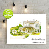 F&S Gift Store Custom house portrait Giclee Print or Painting Custom oil painting original modern style portrait painting Customized Art Digitization