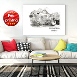 F&S Gift Store Custom house portrait Giclee Print or Painting Custom oil painting original modern style portrait painting Customized Art Digitization