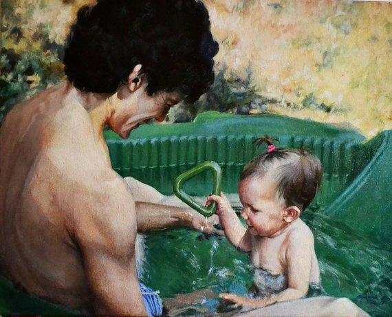 F&S Gift Store Painting from photo, Custom child portrait, Portrait painting, Custom kid portrait, Personalized gift, Gift for mom, Family portrait