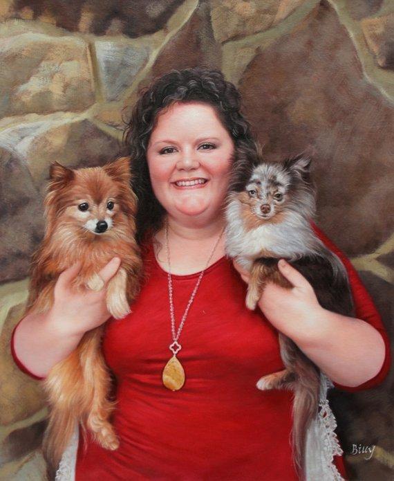 Personalized Oil Painting From Photos, handcraft art on Canvas-Show Case DFI101433-12