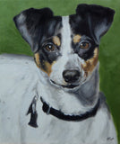 F&S Gift Store Pet portrait painting, Dog Portrait, Custom Dog Portrait - Jack Russell. 50% DEPOSIT. Handmade Custom pet portrait.