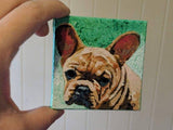 F&S Gift Store Custom Pet Portrait Painting on Miniature Canvas - Art Magnet
