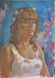 F&S Gift Store Portrait to order one person on photo for birthday Valentines day gift holiday original oil on canvas by artist Avdeev Sergey Russia Siberia