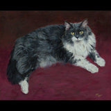 F&S Gift Store Custom cat painting, Cat Portrait, Cat Painting - oil painting on canvas. 50% DEPOSIT. Handmade Custom pet portrait.