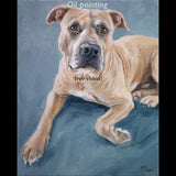 F&S Gift Store Dog Painting, Custom Dog portrait, Pet portrait - oil painting on canvas. 50% DEPOSIT. Handmade Custom pet portrait.