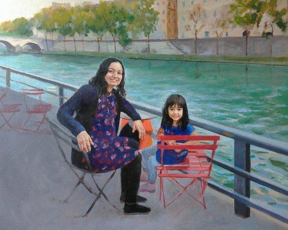 Personalized Oil Painting From Photos, handcraft art on Canvas-Show Case RIF102087-48