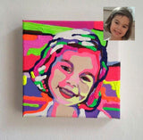 F&S Gift Store Neon painting camouflage portrait after photo template acrylic Wall decoration Children's Room Image Oil