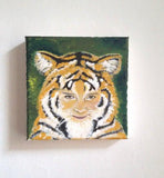F&S Gift Store Motto portrait painting tiger, fairy, bee, princess, prince, pirate acrylic after classic photo template