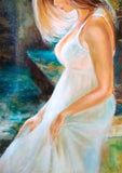 F&S Gift Store Custom oil portrait, Portrait from photo, Female portrait, Oil painting, In the garden painting, Tenderness painting, Beautiful painting