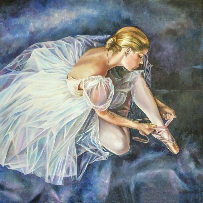F&S Gift Store Ballerina oil portrait, Ballet oil painting, Portrait from photo, Female portrait, Tenderness, Beautiful painting, Custom oil portrait