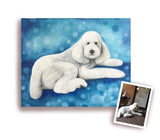 F&S Gift Store 12x16 oil painting custom pet portrait hand painted on canvas from photo original best Christmas gift for dog lover