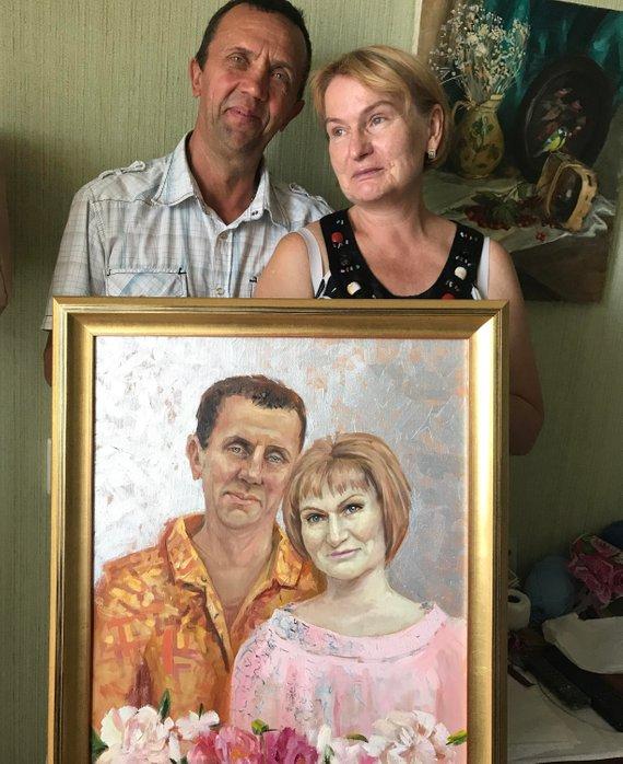 F&S Gift Store Parents oil portrait on canvas Anniversary gift Made to order Custom portrait Gift Art portrait Gift for mother and father Custom painting