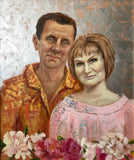 F&S Gift Store Parents oil portrait on canvas Anniversary gift Made to order Custom portrait Gift Art portrait Gift for mother and father Custom painting