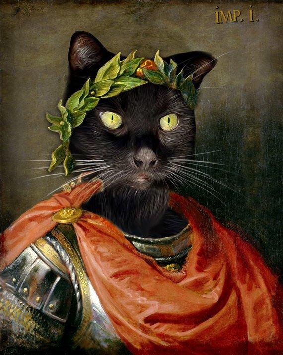 F&S Gift Store Julius Caesar - Pet Portrait - Custom Renaissance Pet Dog/Cat Portraits - Digital personalized portrait painting using your Pet's Photo