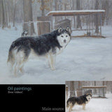 F&S Gift Store Dog Painting, Dog portrait, Pet portrait, Dog Art - oil painting on canvas. 50% DEPOSIT. Handmade Custom pet portrait.