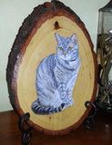 F&S Gift Store Custom Pet Portrait, Cat or Dog Urn, Pet Lover Gift, Pet Supplies, Cat Lover Gift, Oil Painting on Wood,Wooden Pet Memorial Urn,