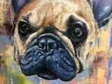 F&S Gift Store Personalized painting Child and dog painting custom Oil portrait to order Owner and a pet portrait Pop art portrait Gift for girlfriend