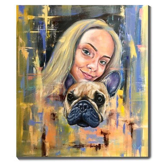 Personalized Oil Painting From Photos, handcraft art on Canvas-Show Case GFO102196-12