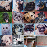 F&S Gift Store PetParade2,custom pet portrait oil painting,dog portrait,cat portrait by puci,free shipping,8x8"