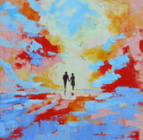 F&S Gift Store Custom Painting. Romantic Couple. Wedding Gift. Engagement Gift. Anniversary Gift. Original Oil Painting.