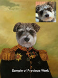 F&S Gift Store Custom dog head painting from photo, funny pet portraits, large oil painting on canvas. 100% money-back guarantee