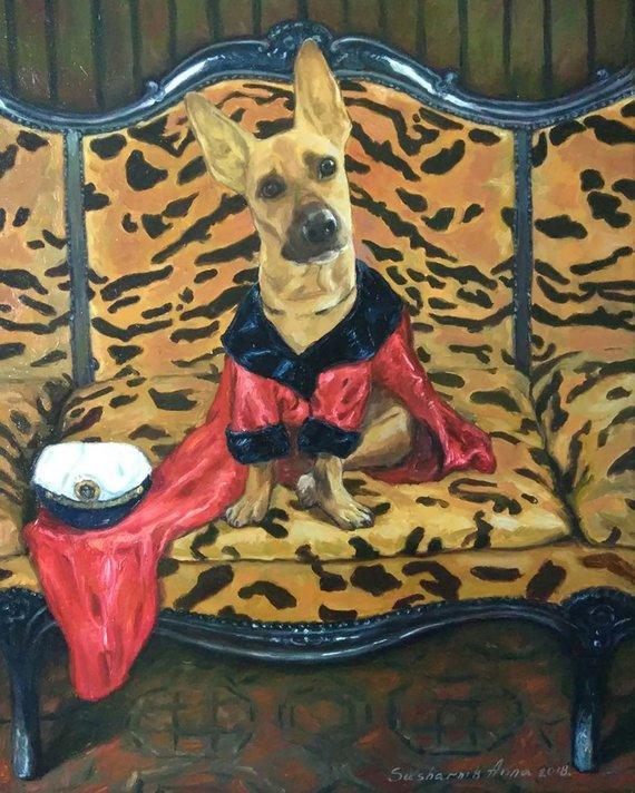F&S Gift Store Сustom pet portrait, Commission dog painting, Oil painting custom, Custom dog portrait, Pet paintings, Anniversary gift, Dad gift