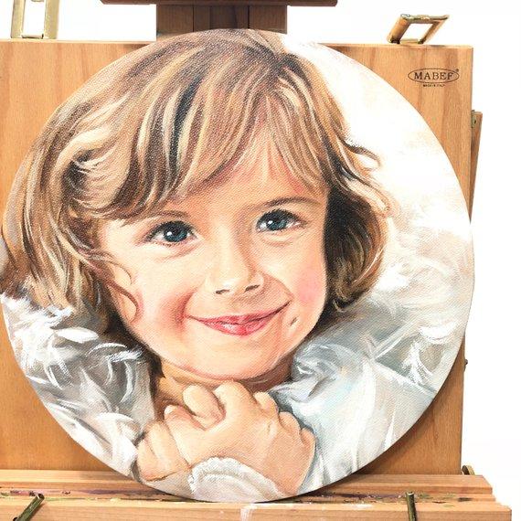 F&S Gift Store Custom made kid portrait oil painting