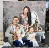 F&S Gift Store Family portrait,Family custom art,Photo art canvas ,Canvas custom print,Painting on canvas from photo,Custom art,Portrait painting