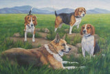 F&S Gift Store Custom Pet or Dog Portrait, Original Oil Painting on canvas from photo, multiple or single, Personalized Gift, Jennifer Berry Fine Art