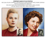 F&S Gift Store Portrait from photo,Art women Portrait,Custom Portrait ,Custom Art ,Painting from Photo ,paint your photo , Oil Portrait ,Custom portrait