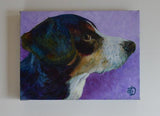 F&S Gift Store Gift idea for doglover pet owner, Pet portrait custom, Original painting for animal hospital customers, pet groomer vet dog sitter boarder