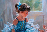 F&S Gift Store Young girls children ballerinas, Original Oil Painting on canvas, The lesson of ballet, Customer oil painting, Ballerina,Girls and a kitty