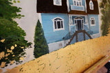 F&S Gift Store CUSTOM House portrait Oil Painting Home Family Gift Hand Painted Oil Art Housewarming Gift