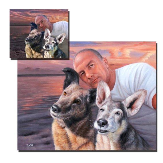 F&S Gift Store Custom canvas portrait realist oil painting from digital photo