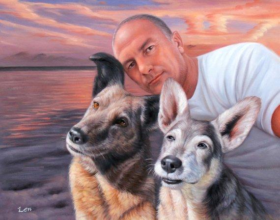 F&S Gift Store Custom canvas portrait realist oil painting from digital photo
