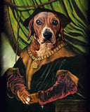F&S Gift Store The Aristocat (or dog) - Custom Pet Portraits - Dog Portraits / Cat Portraits - Digital personalized portrait painting using your pet Photo