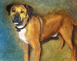 F&S Gift Store Personalized Custom Pet Portrait Oil Painting from a Photograph by Hummingbird Arts perfect for dog lovers and pet memorials
