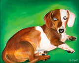 F&S Gift Store Personalized Custom Pet Portrait Oil Painting from a Photograph by Hummingbird Arts perfect for dog lovers and pet memorials