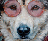 F&S Gift Store Joplin Inspired, dog painting in costume, custom pet portrait oil paintings by puci, 8x10"