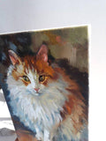 F&S Gift Store Custom pet portrait Custom cat portrait oil painting canvas art original Fluffy beige cat lover gift Birthday Custom illustration to order