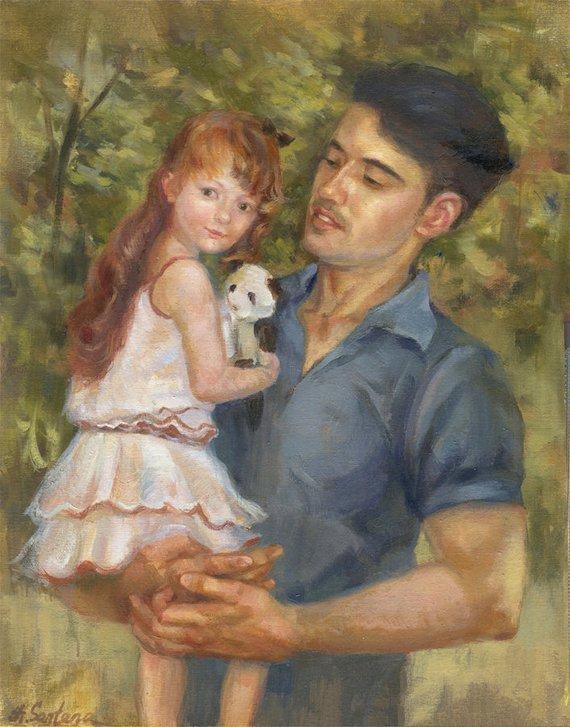Personalized Oil Painting From Photos, handcraft art on Canvas-Show Case FEB101364-48