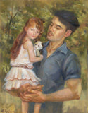 F&S Gift Store Custom portrait, Family portrait, Portrait from photo, Portrait painting, Father and child portrait, Impressionistoc portrait