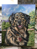 F&S Gift Store Custom DOG PAINTING on canvas pet painting custom dog portrait from photo custom pet portrait painting original dog mom svetlanamatevosjan