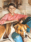 F&S Gift Store Custom Portrait oil painting commission art from photo oil painting family children grandparents siblings impressionist colorful 18x24 large